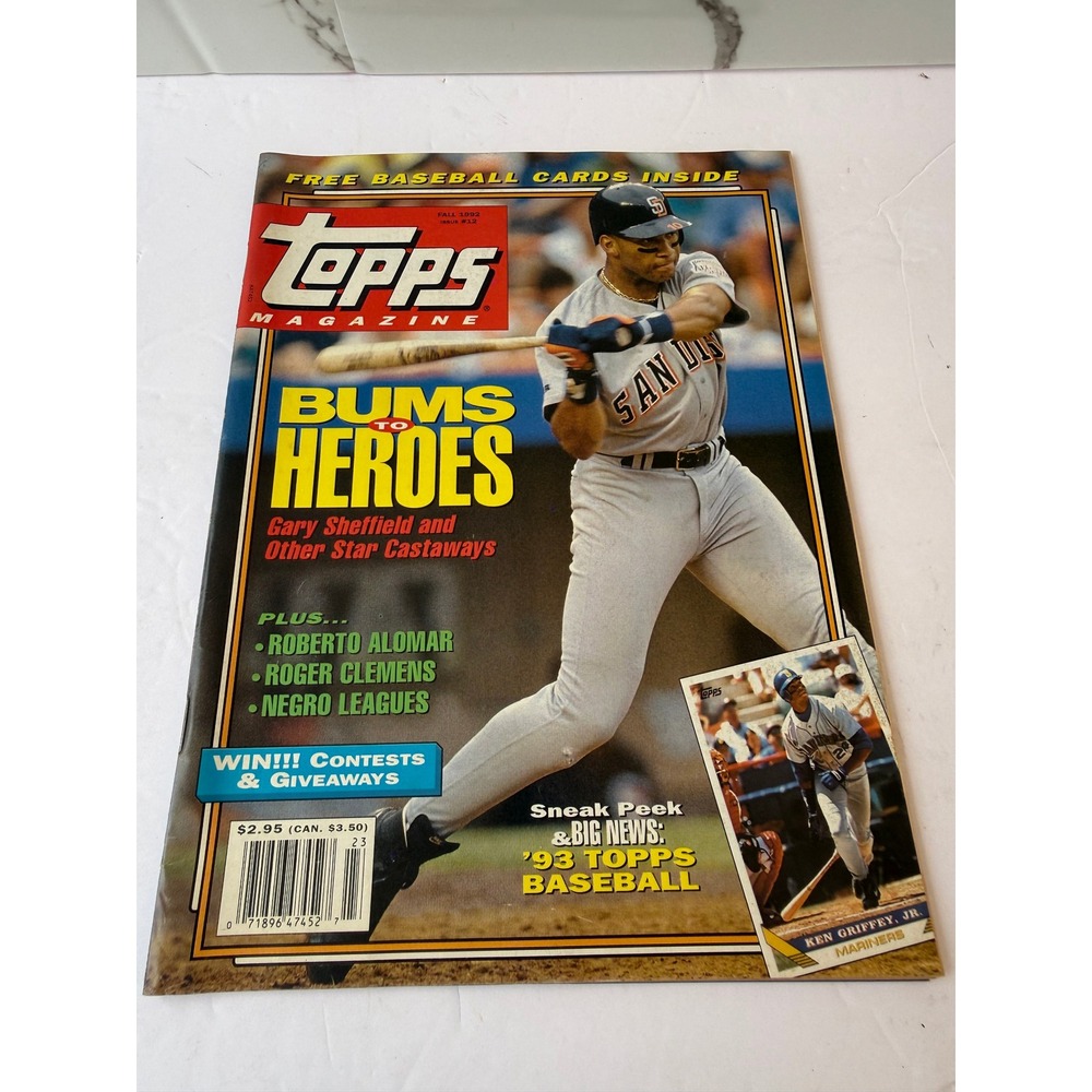 Topps Magazine Fall 1992 Issue 12 Gary Sheffield Design-A-Card Inserts Included